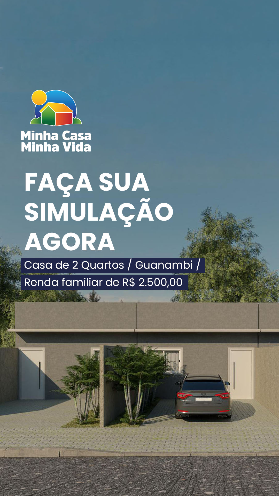 Casa de 2 quartos em Guanambi - Minha Casa Minha Vida
